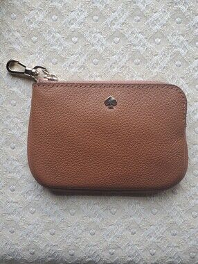 Kate Spade Zippered Coin & Key Pouch Light Brown